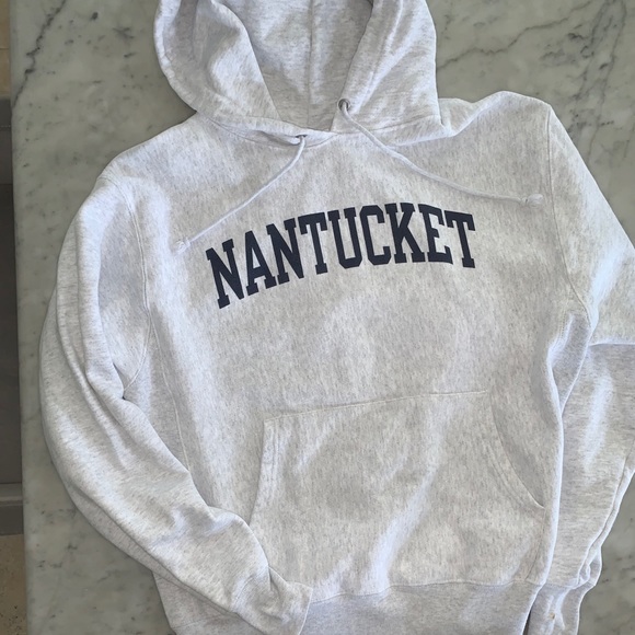 Tops - Nantucket Grey Hoodie preppy collegiate